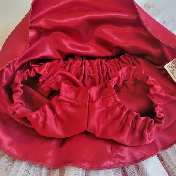 American Princess Deep Red Lace with tulle and shorts - 6M - Picture 9 of 14